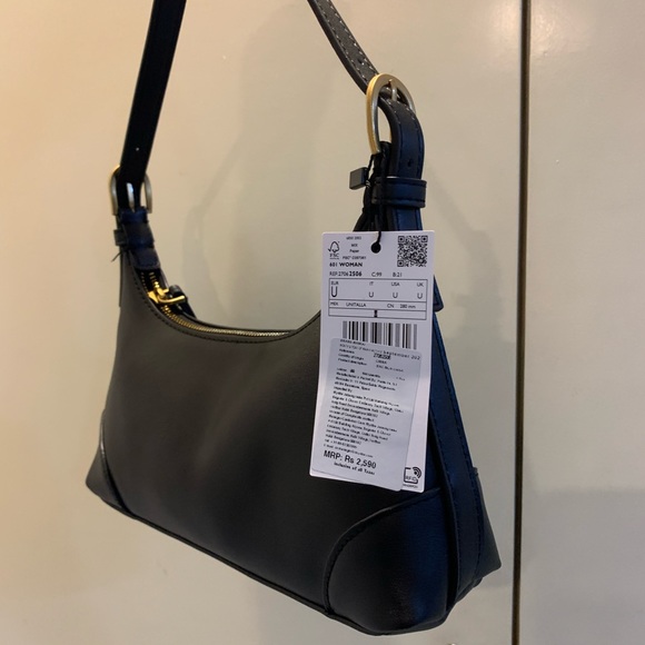 Mango Black Baguette Bag - Picture 3 of 7